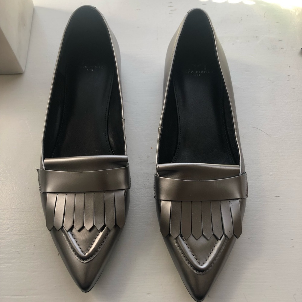 Metallic Marc Fisher Pointed Loafers